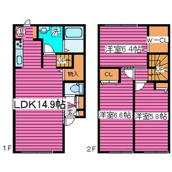 北丘珠4条2丁目 徒歩4分 1-2階の物件間取画像